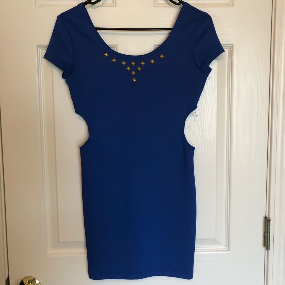 Royal Blue Studded Cocktail Dress